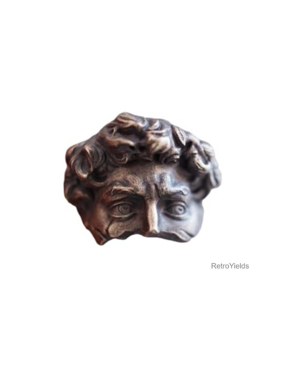 Venus Half Face Adjustable Statement Ring Copper Unisex